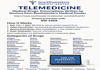 Southwestern Medical Center online pharmacy and telehealth